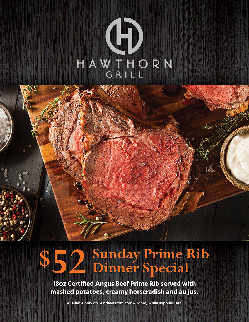 Prime Rib Dinner Las Vegas Restaurant Hawthorn Grill Steakhouse Las Vegas Steakhouse Prime Rib Dinner Special